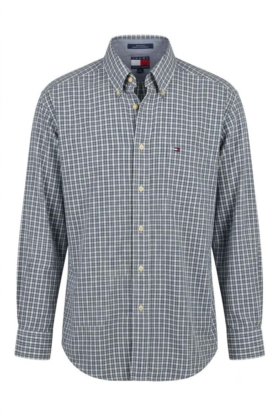 Tommy Hilfiger Men's Size M Long Sleeve Button Down Plaid Shirt #458